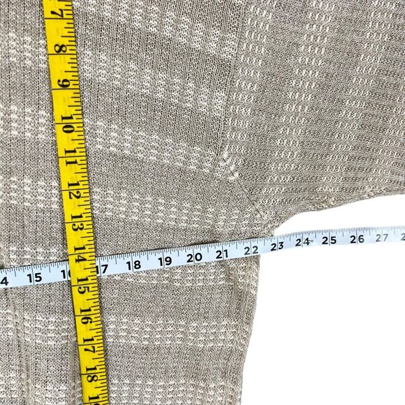 CLAN DOUGLAS Scotland Mens L Sweater Linen Silk Pullover Cream Beige Lightweight - Picture 9 of 10